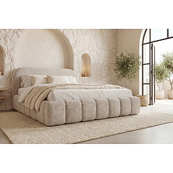 Acheter Casanova Lit coffre tissu texturé 200x200cm Beige