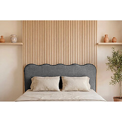 Avis Casanova Lit tissu lisse 160x200cm Gris foncé