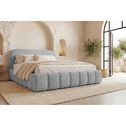 Acheter Casanova Lit coffre tissu texturé 160x200cm Gris clair