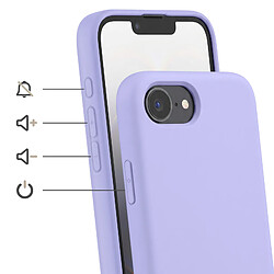 Avis Avizar Coque pour iPhone 16e en Silicone avec Cordon en Nylon Tressé Ajustable Lavande