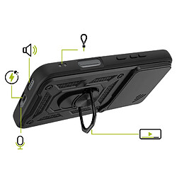 Avis Mayaxess Coque pour Honor 600 Lite avec Cache Caméra Coulissante et Bague Magnétique Noir