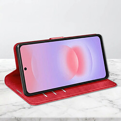 Avis Zanaé Étui Portefeuille pour Galaxy A37 Édition Columbia avec Fonction Support Rouge