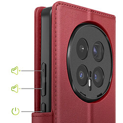 Acheter Mayaxess Étui Portefeuille 2 en 1 pour Honor Magic 8 Pro avec Coque Détachable Bordeaux