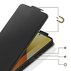 Avis Avizar Étui à Clapet Vertical Magnétique pour Redmi Note 13 5G avec Porte-carte Noir