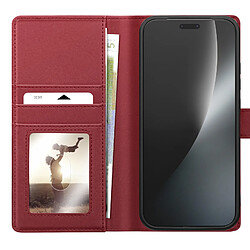 Mayaxess Étui Portefeuille 2 en 1 pour Honor Magic 8 Pro avec Coque Détachable Bordeaux pas cher