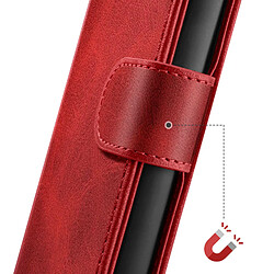 Acheter Zanaé Étui Portefeuille pour iPhone 17e Édition Columbia avec Fonction Support Rouge