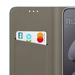 Avizar Étui pour Moto G87 avec Porte-carte Magnétique et Fonction Support Vidéo Vert sapin pas cher