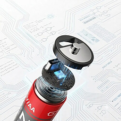 Acheter Yesido Lot de 4 Piles AA Lithium-Ion 1430mAh 1.5V 2146mWh Rechargeables USB-C Noir / Rouge
