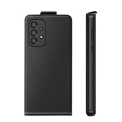 Avizar Étui à Clapet Vertical Magnétique pour Galaxy A33 5G avec Porte-carte Intégré Noir pas cher