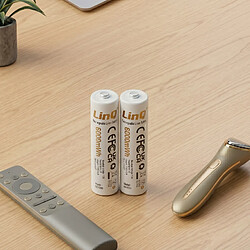 Avis LinQ Lot de 2 Piles AA Lithium-Ion 1.5V 6000mWh Rechargeables USB-C Blanc