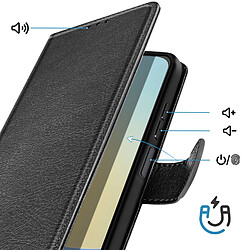 Avis Avizar Étui pour Redmi A7 Pro Série Chesterfield avec Porte-cartes et Support Vidéo Noir