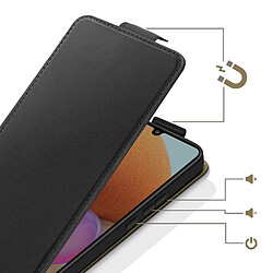 Avis Avizar Étui à Clapet Vertical Magnétique pour Galaxy A32 4G avec Porte-carte Noir
