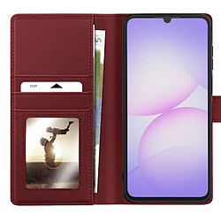 Mayaxess Étui Portefeuille 2 en 1 pour Galaxy A07 avec Coque Détachable Bordeaux pas cher