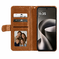 Avis Avizar Étui Portefeuille pour Motorola Moto G37 / G47 / G37 Power avec Dragonne Marron
