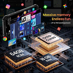 Avis Smartphone robuste OUKITEL WP28E IP68 16Go+64Go écran 6,52" Android14 triple caméra Noir