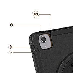 Avis Avizar Coque pour iPad Air 13" M4 Blindée avec Sangle et Béquille de Support Rotative Noir