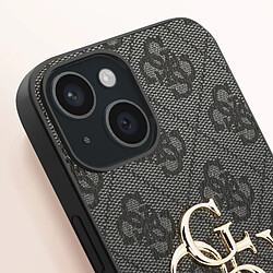 Acheter Guess Coque pour iPhone 15 Modèle Big 4G Premium avec Surface texturée Noir