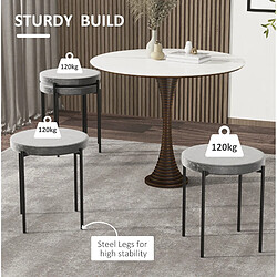 Acheter STILVORA Tabourets de salle à manger 41,5/41,5/46 cm gris foncé en acier empilables