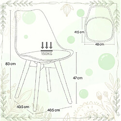 Acheter STILVORA Chaise de salle à manger 40,5/40,5/83 cm grise en similicuir pivotante