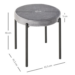 Avis STILVORA Tabourets de salle à manger 41,5/41,5/46 cm gris foncé en acier empilables
