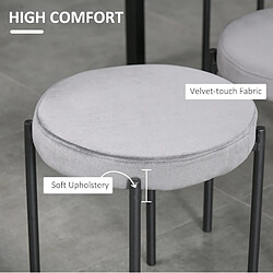 STILVORA Tabourets de salle à manger 41,5/41,5/46 cm gris foncé en acier empilables pas cher