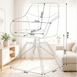 Acheter STILVORA Chaise de salle à manger 58,5/54,5/82,5 cm vert foncé en velours pivotante