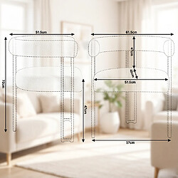 Acheter STILVORA Chaise de salle à manger 61,5/51,5/72 cm gris foncé en chenille avec accoudoirs