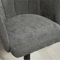 Acheter STILVORA Lot de 2 tabourets de bar 59/53/89-110 cm gris foncé en polyester réglables