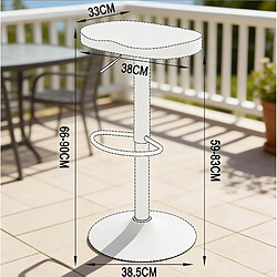 Acheter STILVORA Tabouret de bar 41,5/31,5/60-81 cm gris clair en métal et bois massif pivotant