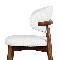 STILVORA Chaise de bar 68 cm noyer en bois massif avec assise confortable pas cher