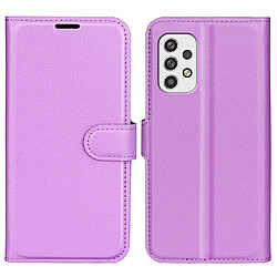 Etui en PU texture litchi pour Samsung Galaxy A23 5G Étui en TPU ivoire - Impression durable - Protection écran et appareil photo