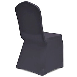 Decoshop26 Housse de chaise extensible 4 pcs Anthracite DEC022364 pas cher