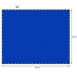 ECD Germany Bâche protection 8x10 m - 180 g/m² pas cher