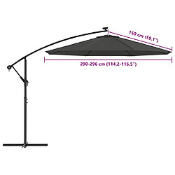 vidaXL 300 cm Anthracite pas cher