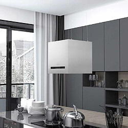 vidaXL Hotte îlot 37 cm - Argenté