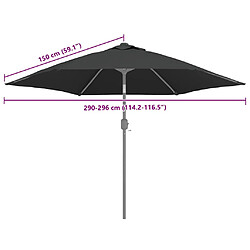 vidaXL Tissu de remplacement 300cm - Anthracite pas cher