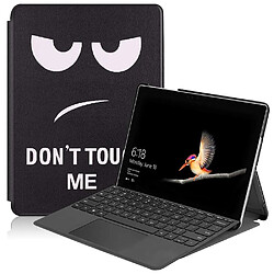 Htdmobiles Housse en simili cuir pour Microsoft Surface Go 1/2/3 "Don't Touch Me"