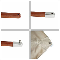Acheter Mendler Parasol bois carré - Terre cuite