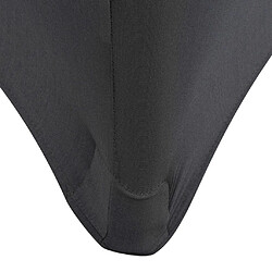 Decoshop26 Housses Extensibles pour Table 2 pcs Anthracite pas cher