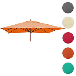 Mendler Parasol bois carré - Terre cuite