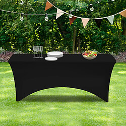 Idmarket Housse noire extensible pour table pliante 180 cm