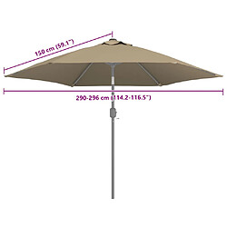 vidaXL Remplacement 300 cm - Taupe pas cher