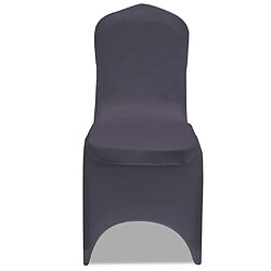 Avis Decoshop26 Housse de chaise extensible 4 pcs Anthracite DEC022364