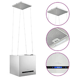 vidaXL Hotte îlot 37 cm - Argenté