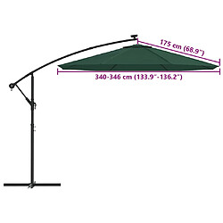 vidaXL Tissu de remplacement - Vert 350 cm pas cher
