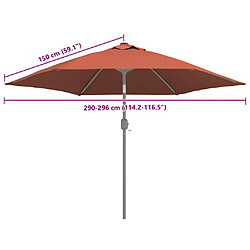 VIDAXL Tissu de remplacement 300 cm - Terre cuite pas cher