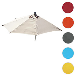 Parasol Meran II, Gastronomie, Parasol Pour Marché, 5m, Poteau Alu,blanc 28 Kg ~ Crème-beige