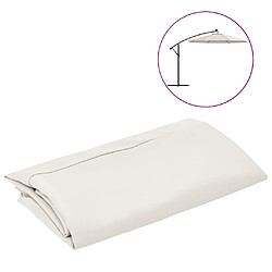 vidaXL Tissu Parasol 350 cm Blanc Sable