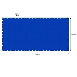 ECD Germany Bâche de protection PE 6x12 m Bleu pas cher