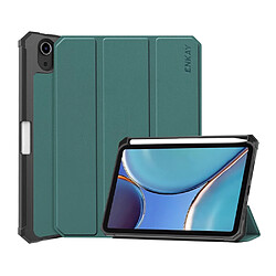 Enkay Etui Apple iPad mini 6 (2021) - Support - Vert foncé Etui en PU - Porte-stylo - Multi-angles - Fonction veille/réveil - Protection anti-chocs